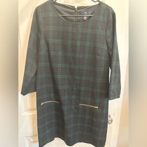 Plaid shift dress